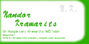 nandor kramarits business card